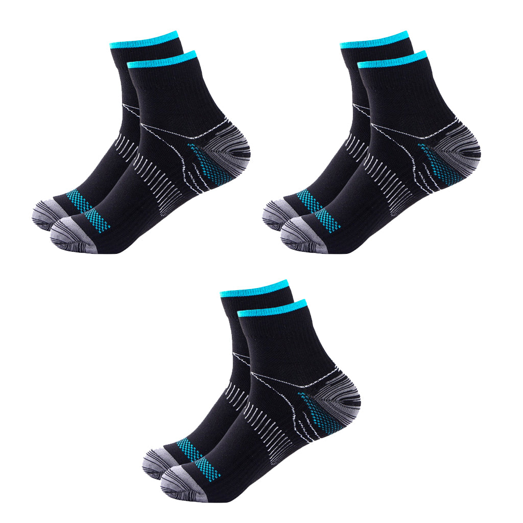 Knöchellange Unisex-Kompressionsstrümpfe, 3 Paar